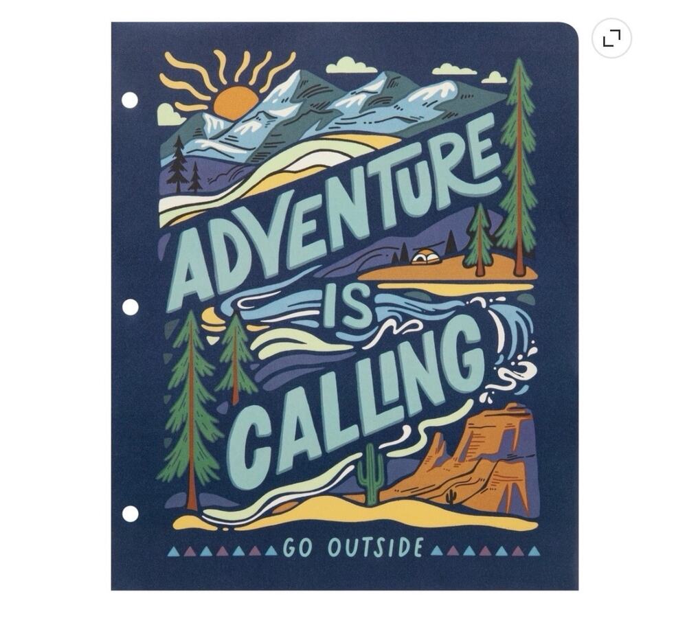 3 Pack Mintgreen Poly Portfolio Folders Adventure Is Calling Go Outside 2 Pocket